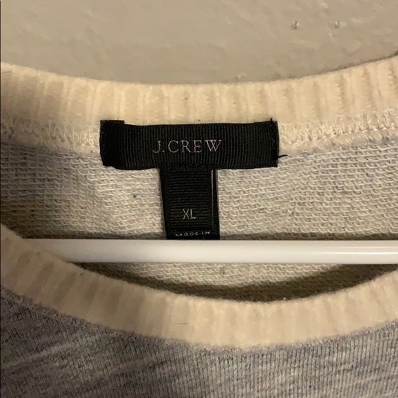 J. Crew Gray/Off White Long Sleeve Sweater- XL - Picture 4 of 4